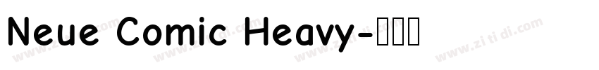 Neue Comic Heavy字体转换